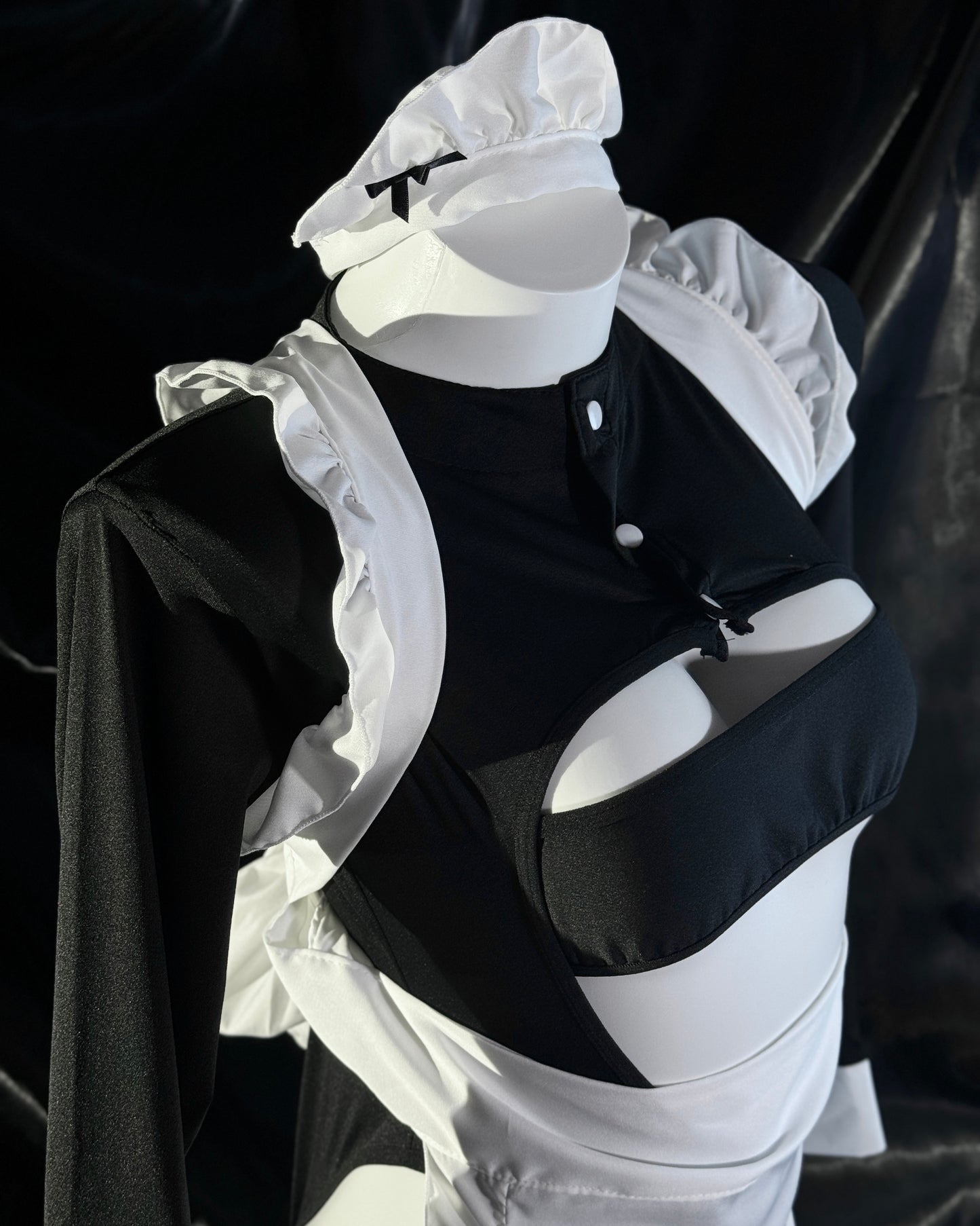 Shy Maid Bodysuit and Tube Top Costume Lingerie Set