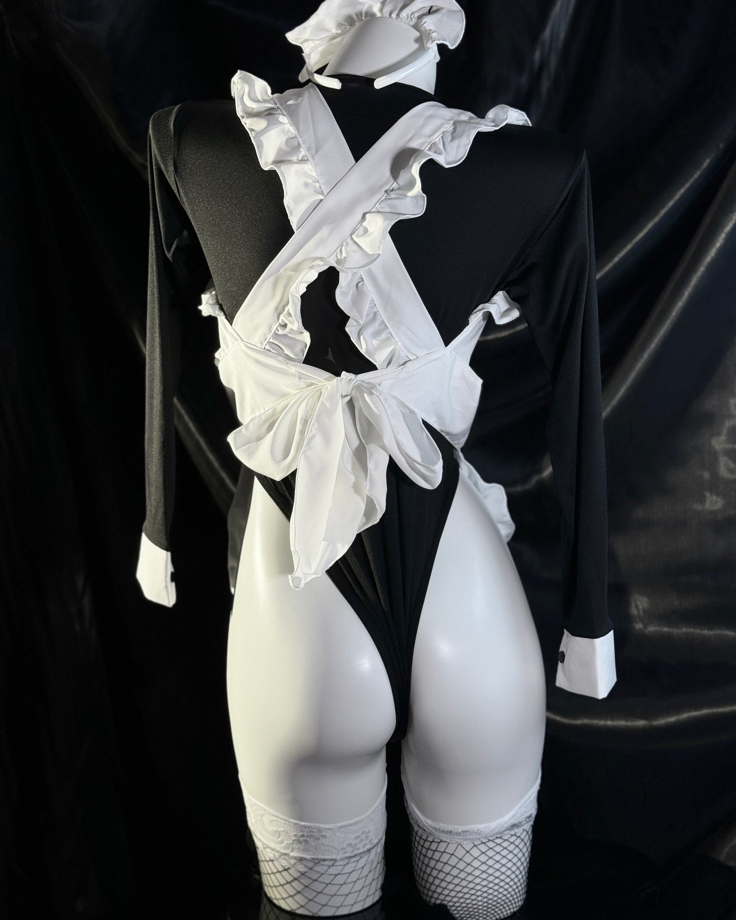 Shy Maid Bodysuit and Tube Top Costume Lingerie Set