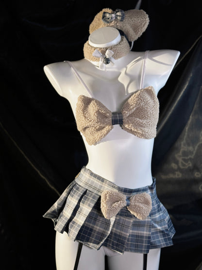 Teddy Bear Uniform Lingerie Set