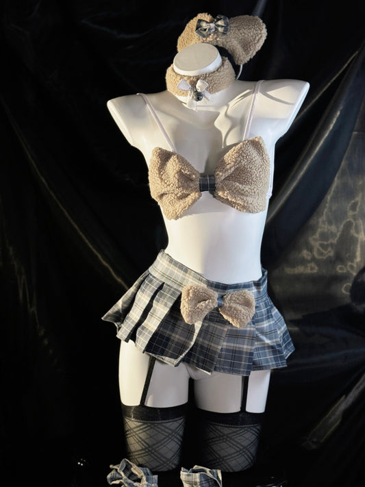 Teddy Bear Uniform Lingerie Set