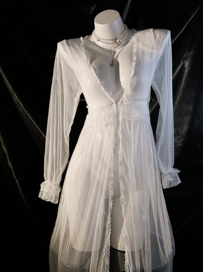 Marilyn Monroe Mesh Lace Maxi Robe Lingerie