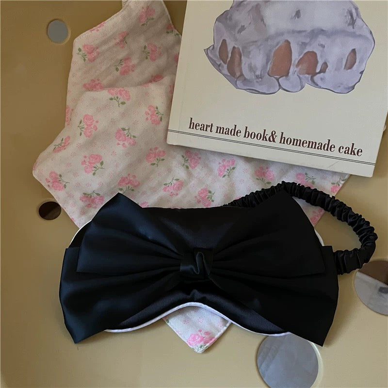 Bow Satin Sleep Mask with Elastic Strap