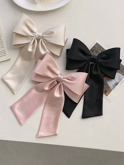 Puffy Ribbon Satin Bow Hair Clip