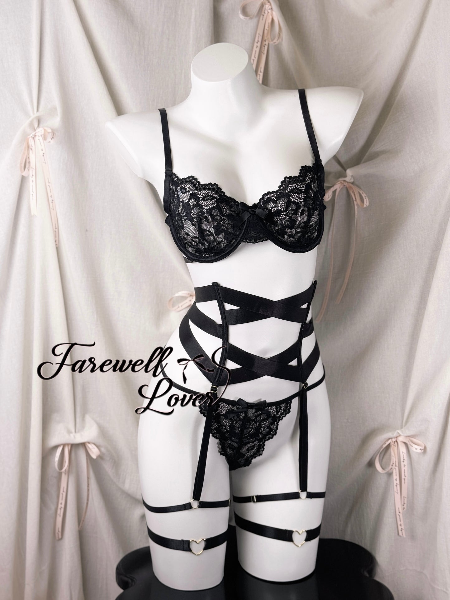 Fifty Shades of Grey Garter Lingerie Set