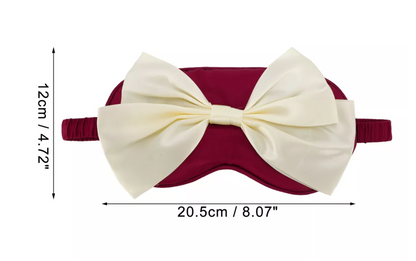 Bow Satin Sleep Mask with Elastic Strap